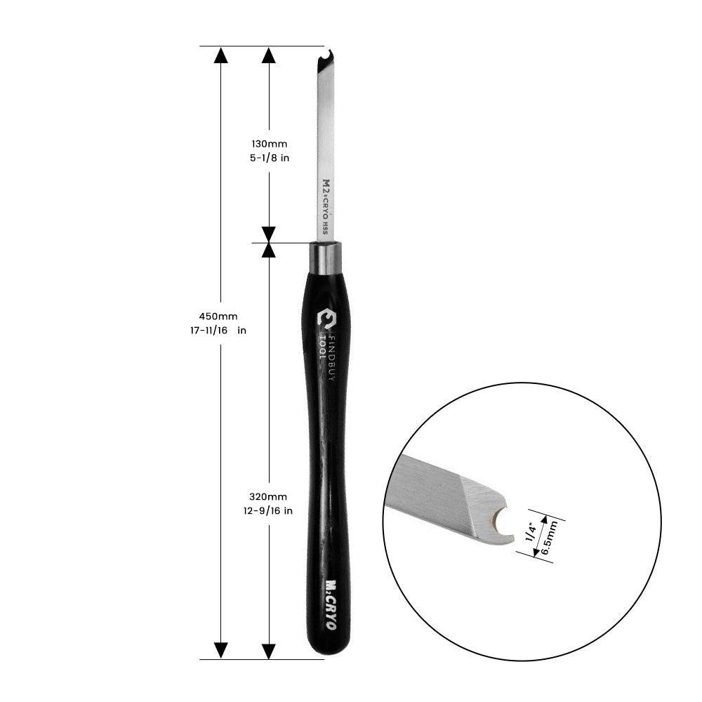 1/4" (6.5mm) Captive Ring Tool Wood Lathe Turning Tool M2 Cryo HSS - FindBuyTool