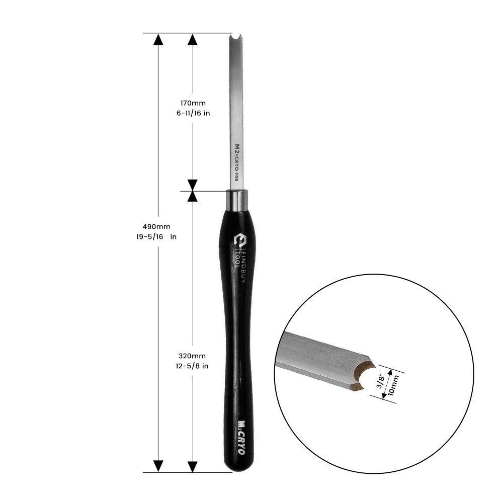 3/8" (10mm) Bead Forming Tool Wood Lathe Turning Tool M2 Cryo HSS - FindBuyTool