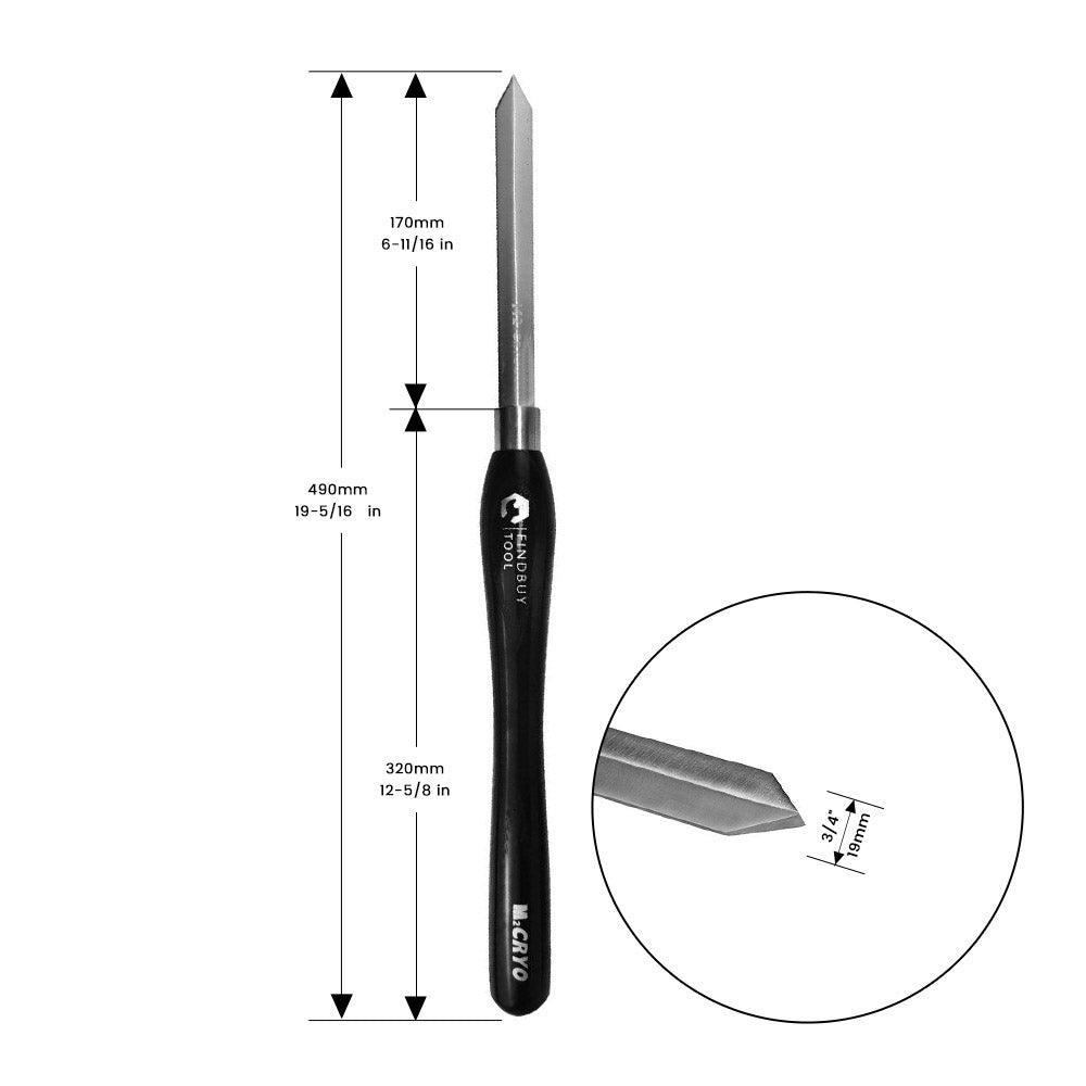 3/4" Diamond Parting Tool Wood Lathe Turning Tool M2 Cryo HSS - FindBuyTool