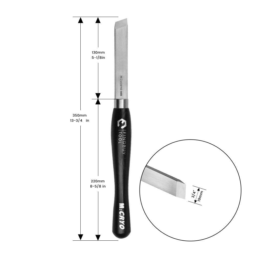 3/4" Skew Chisel Wood Lathe Turning Tool M2 Cryo HSS - FindBuyTool