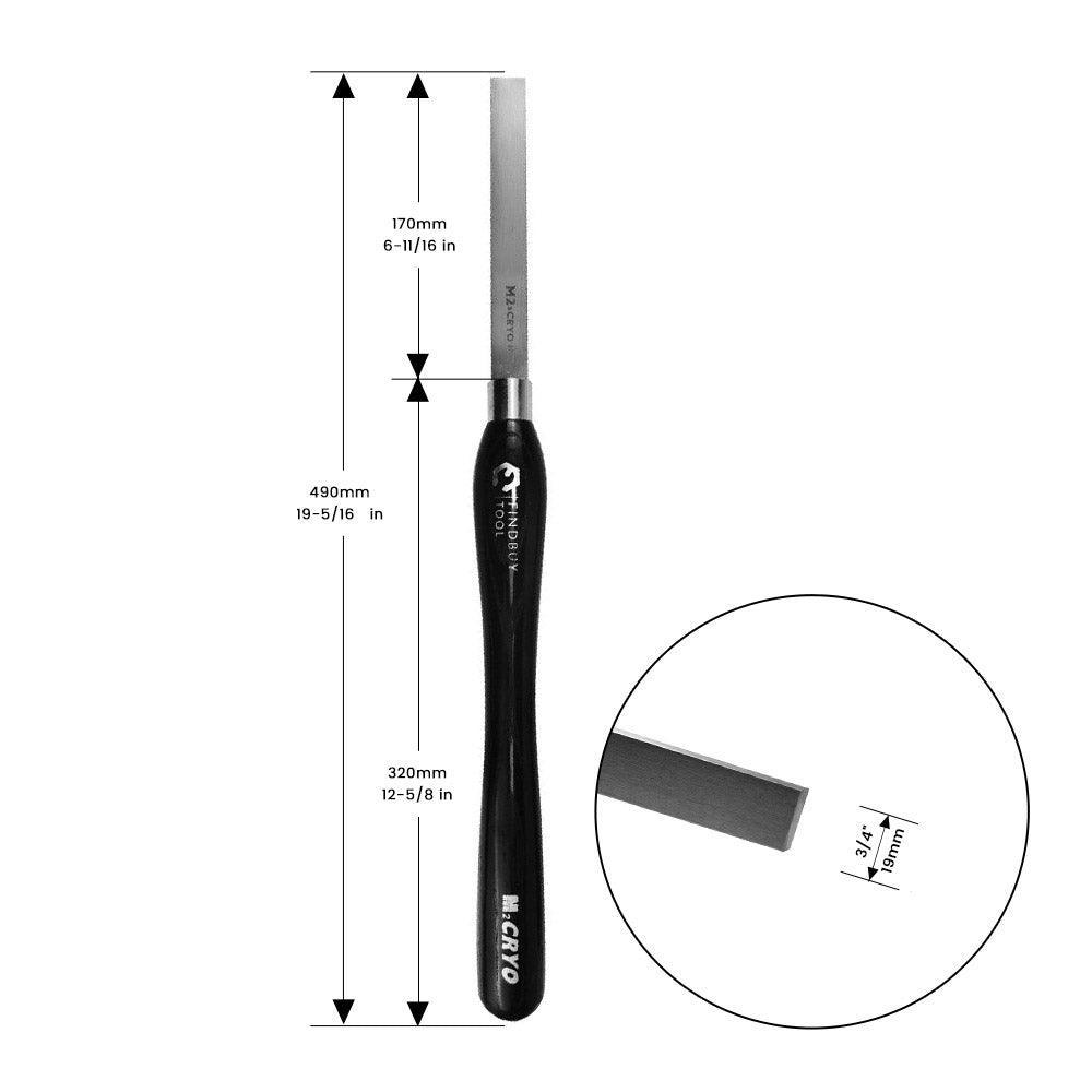 3/4" Square End Scraper Wood Lathe Turning Tool M2 Cryo HSS - FindBuyTool