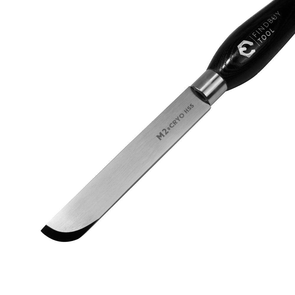 1" Curved Negative Rake Scraper Wood Lathe Turning Tool M2 Cryo HSS - FindBuyTool