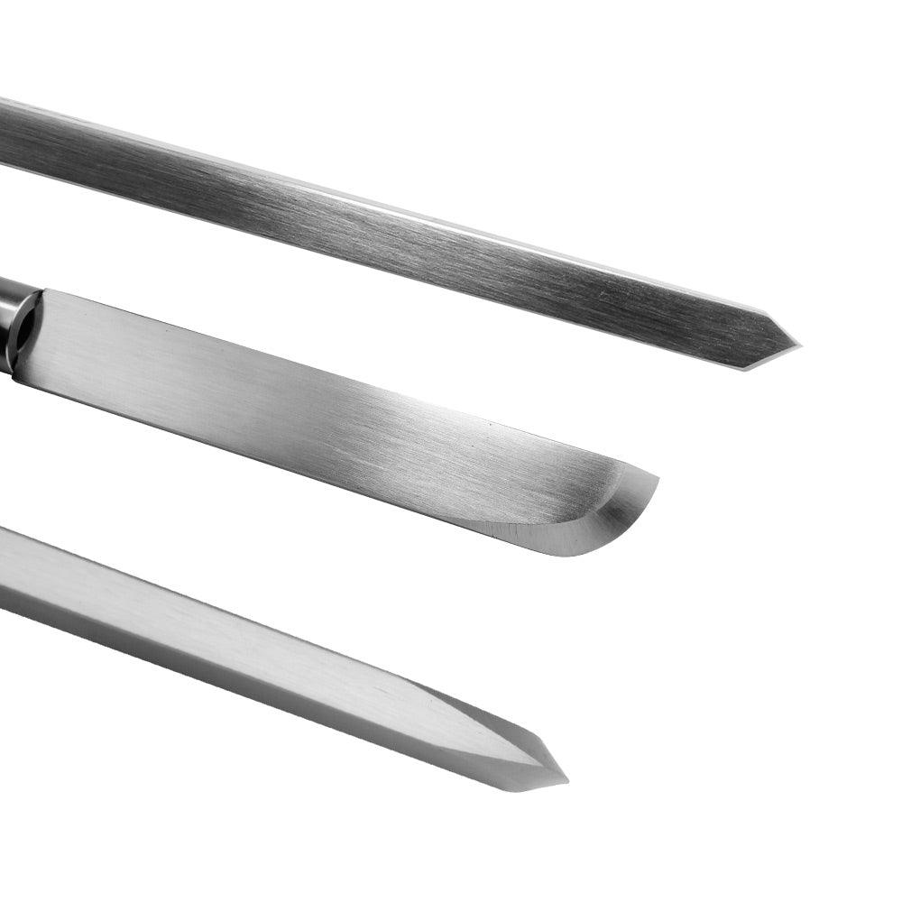 1" Curved Negative Rake Scraper Wood Lathe Turning Tool M2 Cryo HSS - FindBuyTool