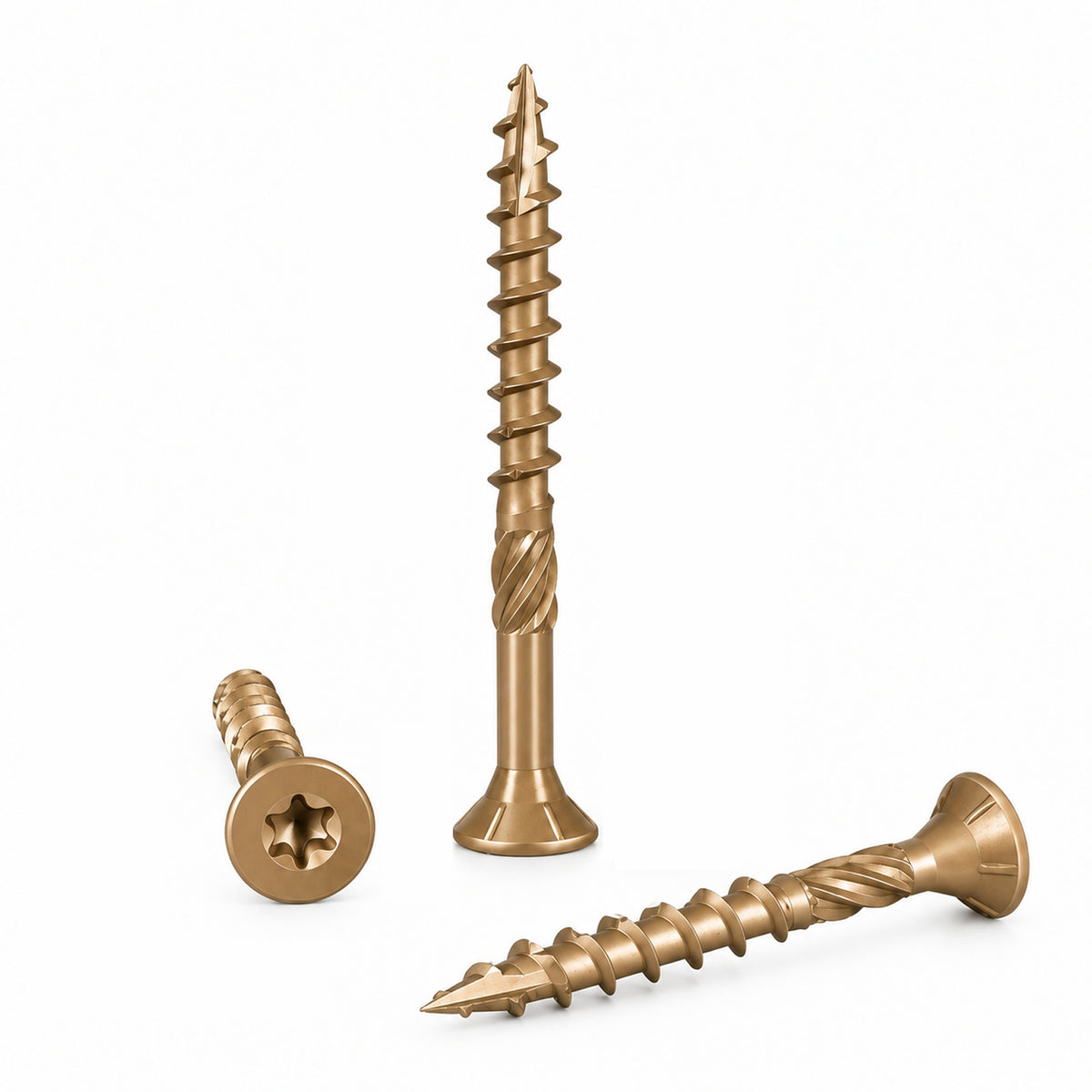 #10 x 3" Bronze Torx Deck Screws, 100Pcs-FindBuyTool