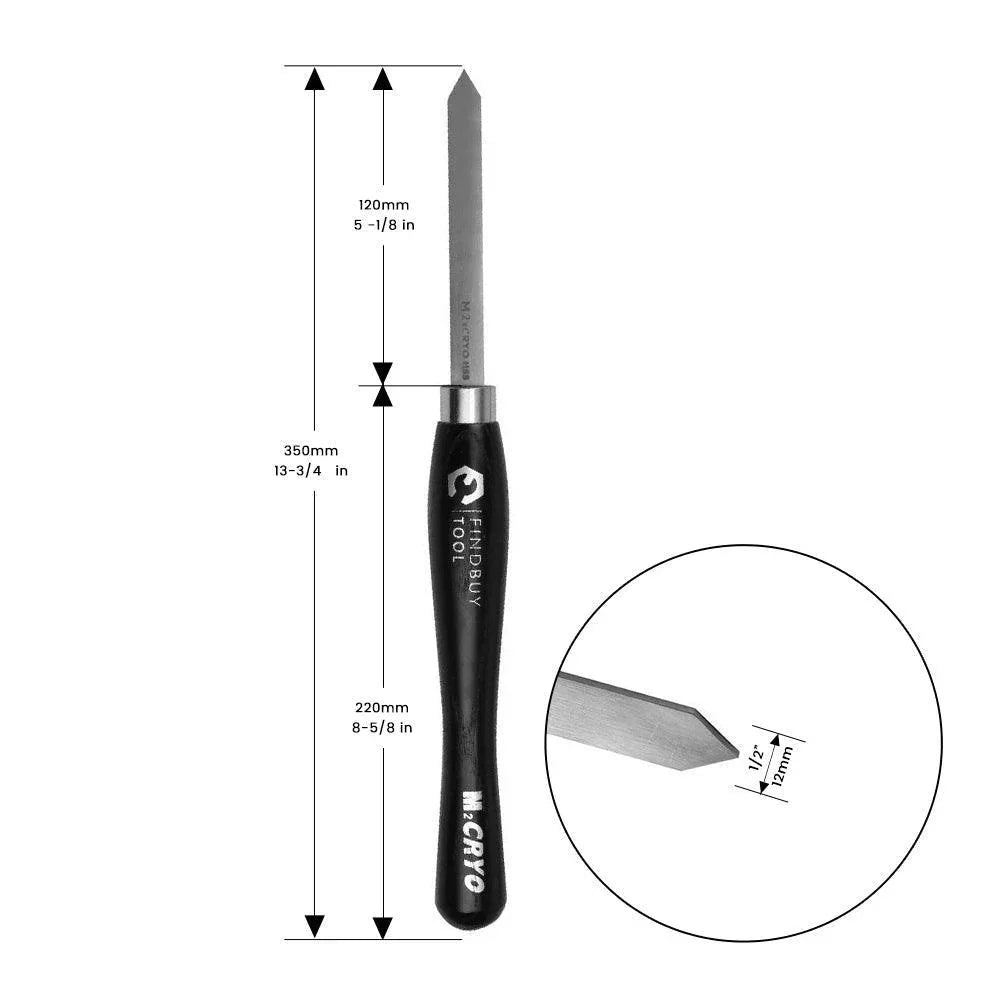 1/2" Parting Tool Wood Lathe Turning Tool M2 Cryo HSS - FindBuyTool