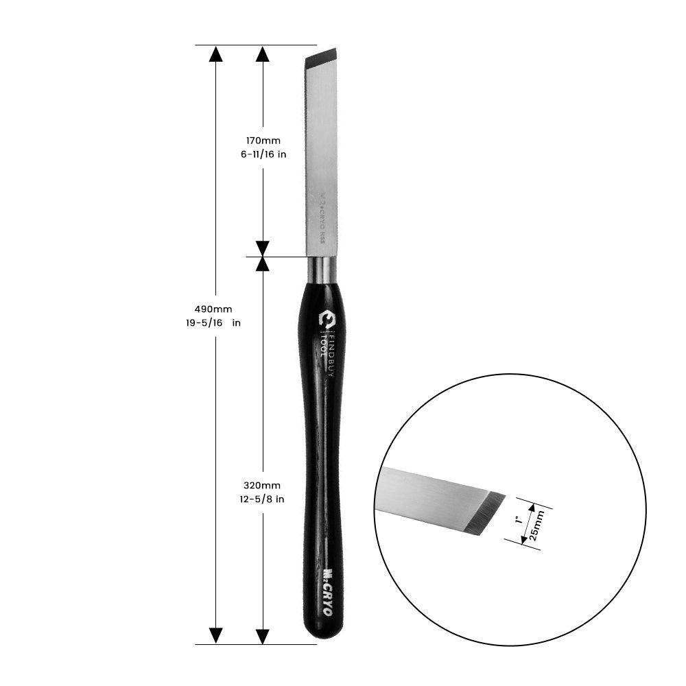 1" Skew Chisel Wood Lathe Turning Tool M2 Cryo HSS - FindBuyTool