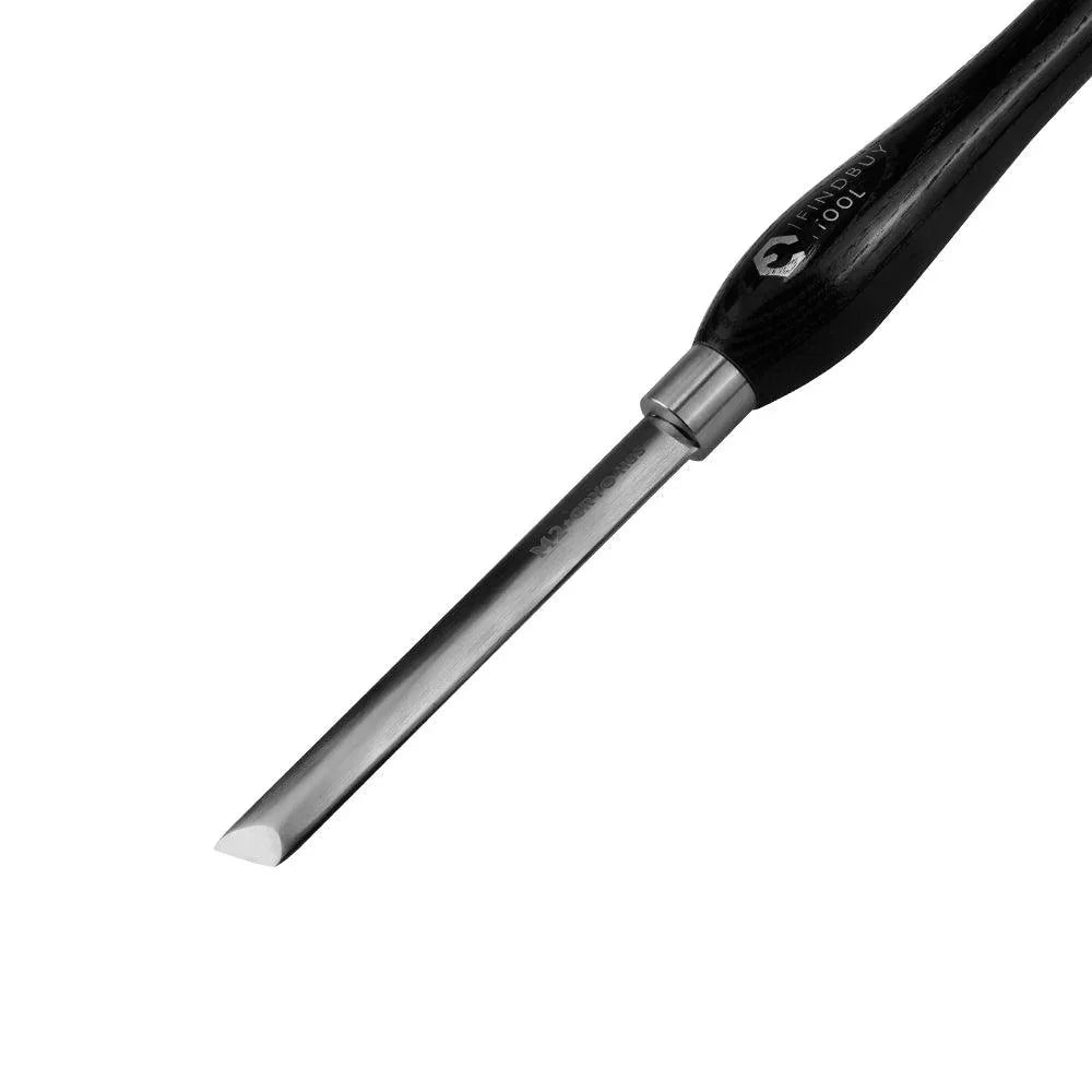 Herramienta de torneado de torno de madera con cincel oblicuo ovalado de 3/4 "M2 Cryo HSS - FindBuyTool