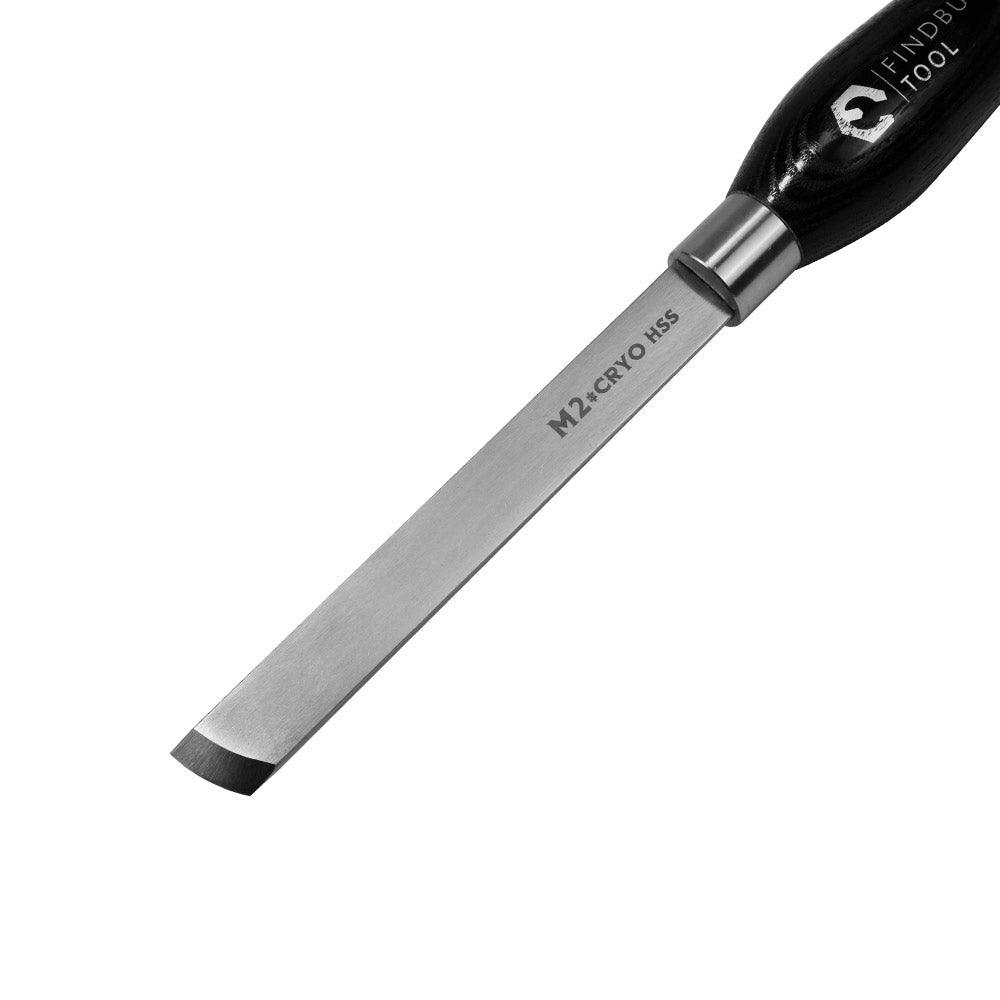 3/4" Skew Chisel Wood Lathe Turning Tool M2 Cryo HSS, Rounded Edge - FindBuyTool