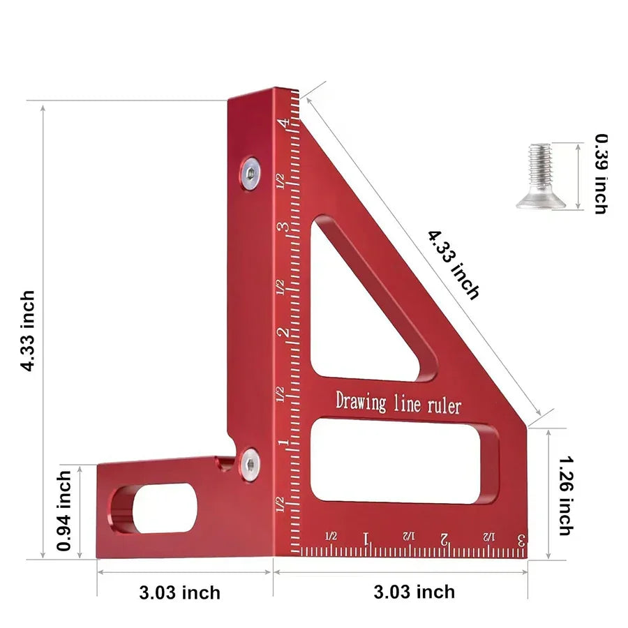 3D Multi-Angle 45/90 Degree Square Protractor - FindBuyTool