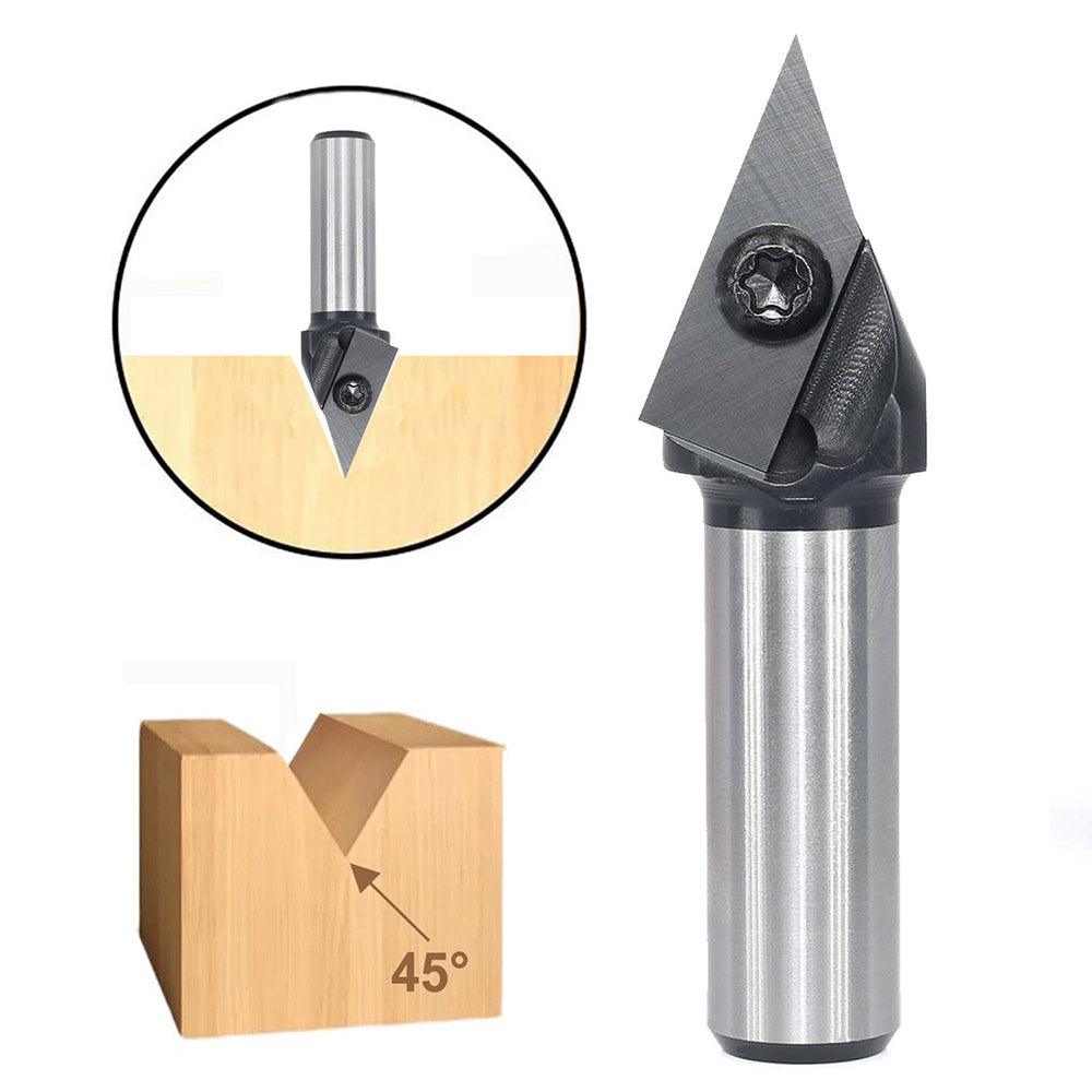 45 & 60 V Groove Router Bit with Carbide Insert - FindBuyTool