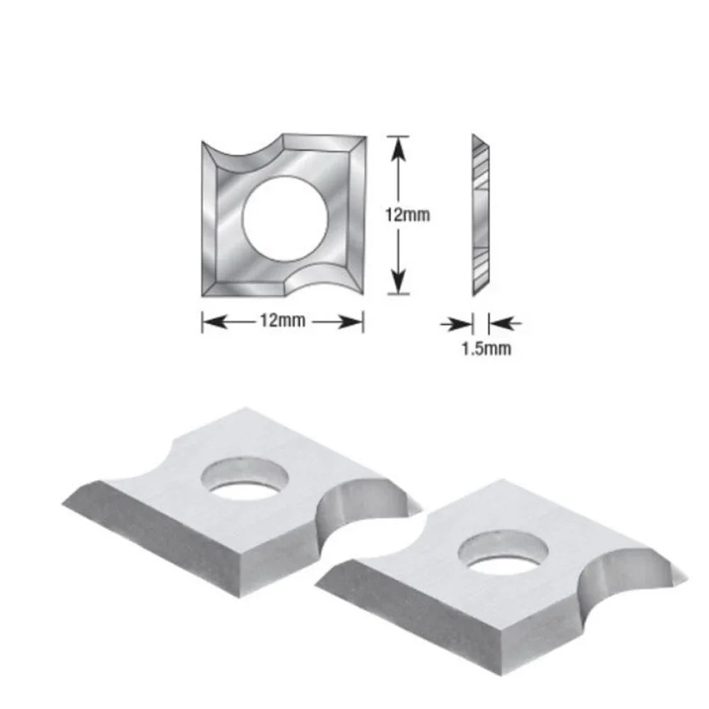 Carbide Insert Knife 12x12x1.5 R1/8" For Corner Rounding Router Bit