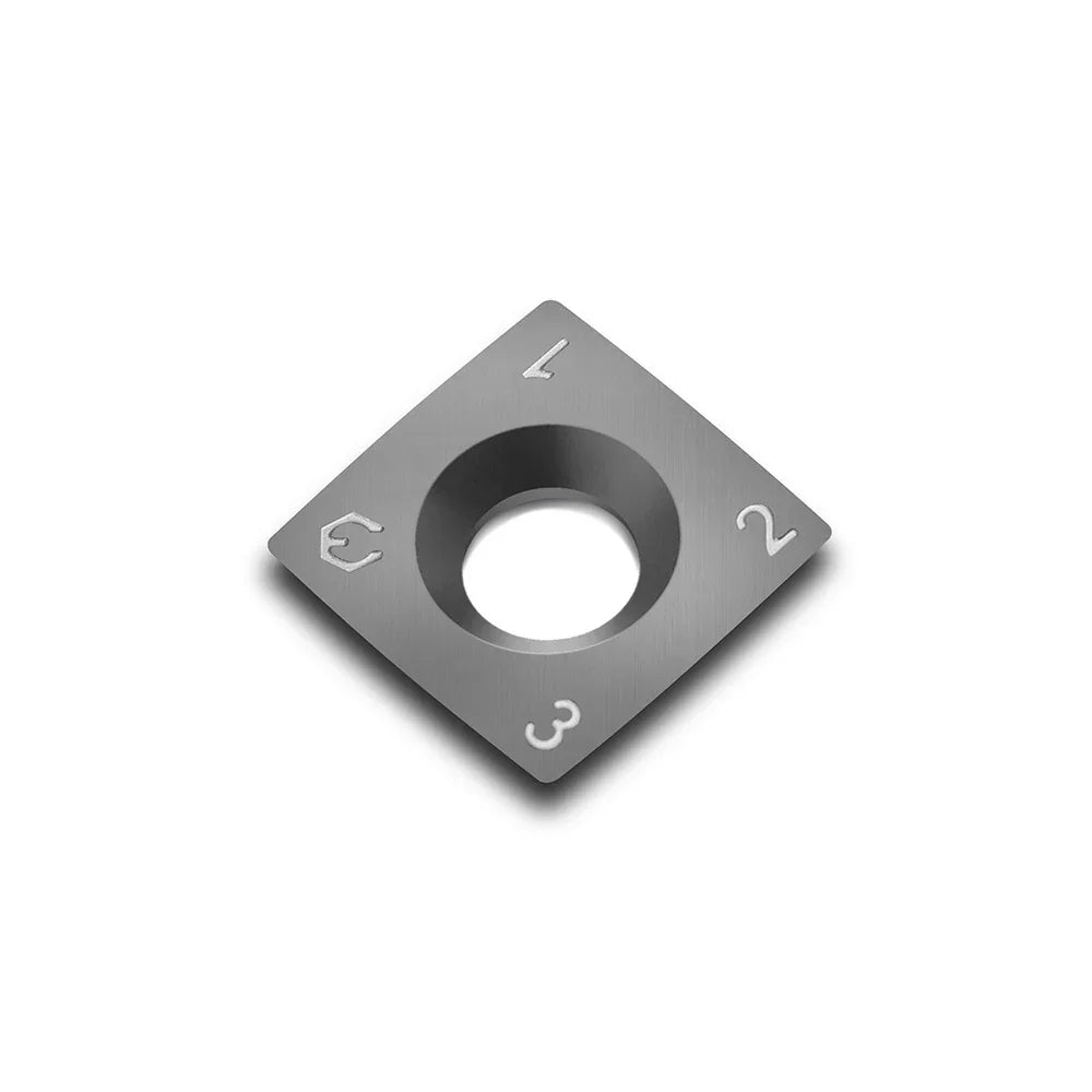 Carbide Insert Knife 15x15x2.5mm-30°-R150-4R0.5 for Helical Cutterhead, 4 Edges - FindBuyTool