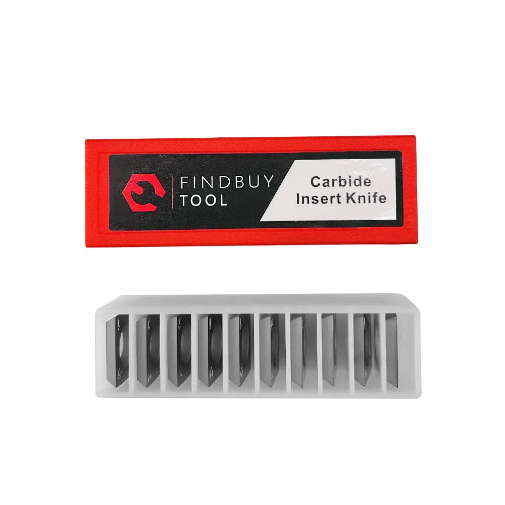 Carbide Insert Knife 15x15x2.5mm-30°-R150-4R0.5 for Helical Cutterhead, 4 Edges - FindBuyTool