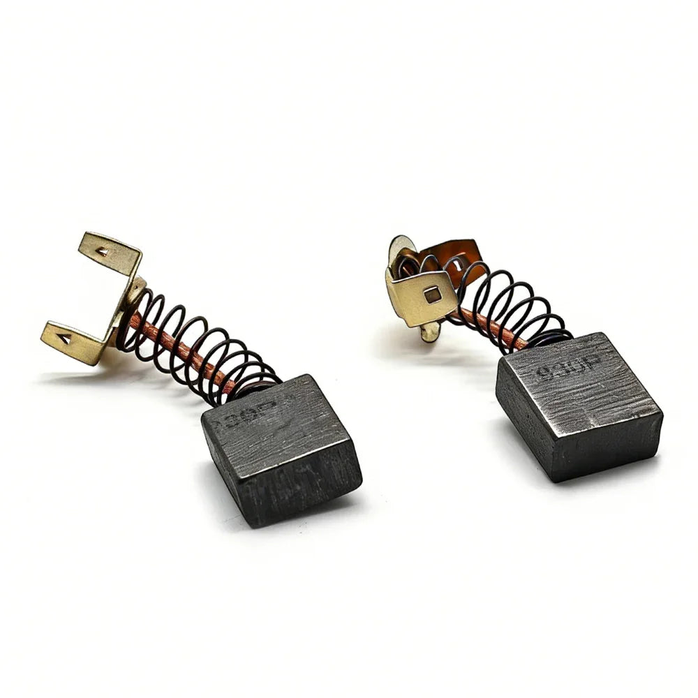 Carbon brushes with springs for power tools, ideal for woodworking projects