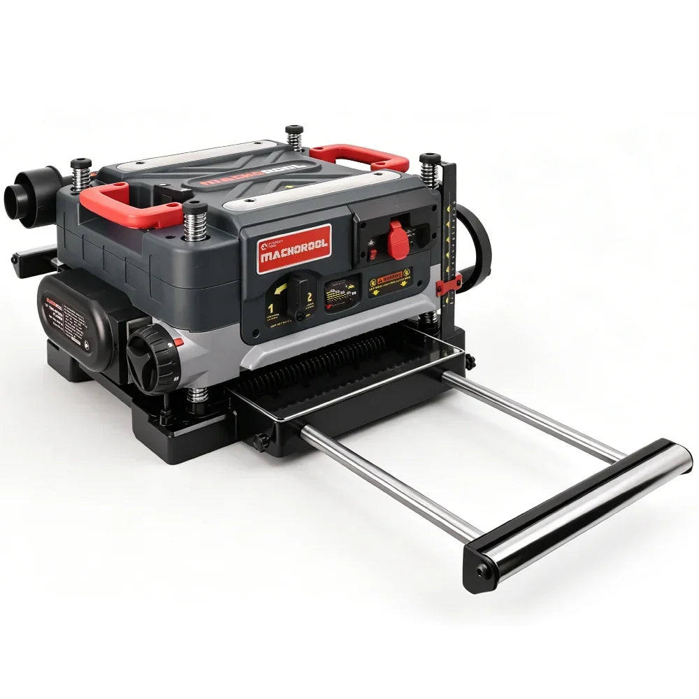 Machorool® FB132H 13" 2-Speed Thickness Planer with Helical Cutterhead - Findbuytool