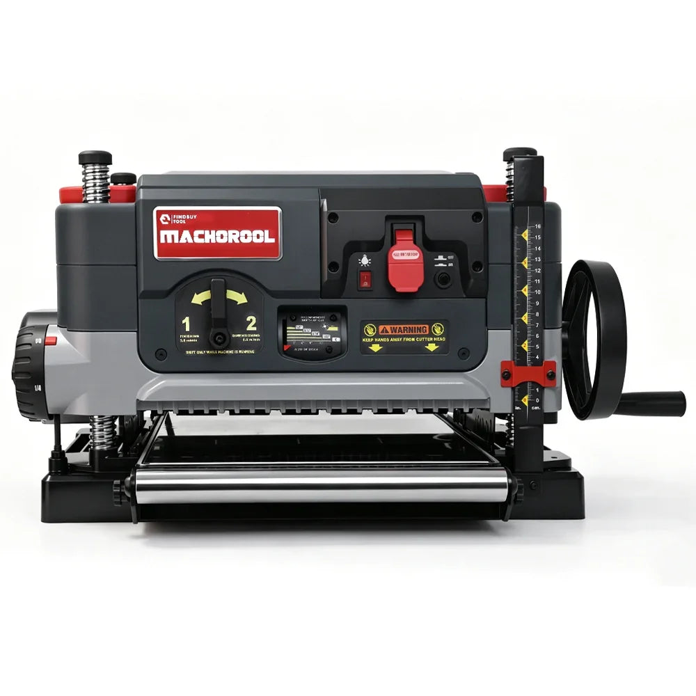Machorool® FB132H 13" 2-Speed Thickness Planer with Helical Cutterhead - Findbuytool