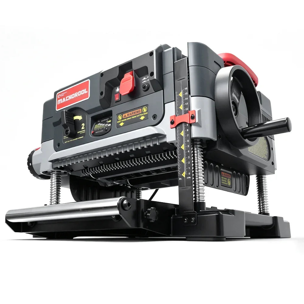 Machorool® FB132H 13" 2-Speed Thickness Planer with Helical Cutterhead - Findbuytool