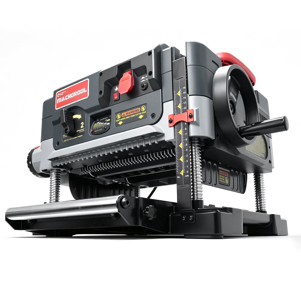 Machorool® FB132H 13" 2-Speed Thickness Planer with Helical Cutterhead - Findbuytool
