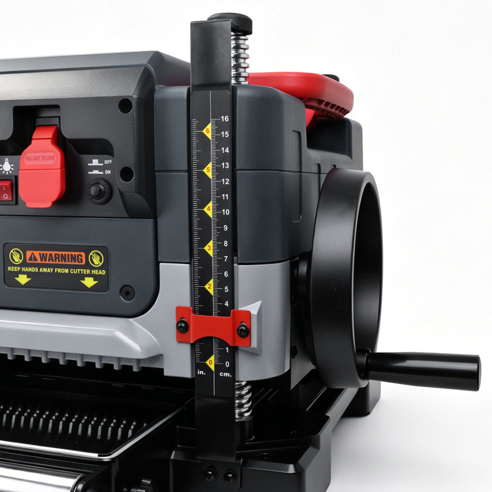 Machorool® FB132H 13" 2-Speed Thickness Planer with Helical Cutterhead - Findbuytool