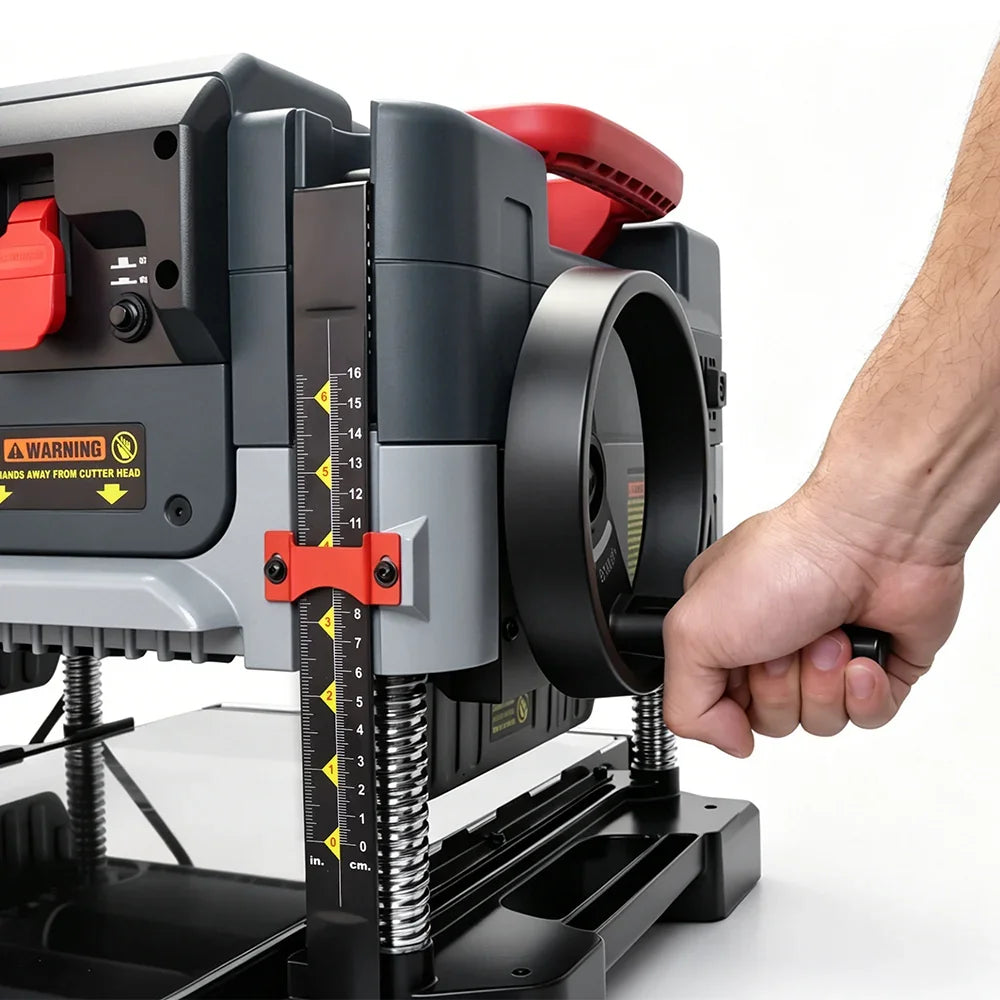 Machorool® FB132H 13" 2-Speed Thickness Planer with Helical Cutterhead - Findbuytool
