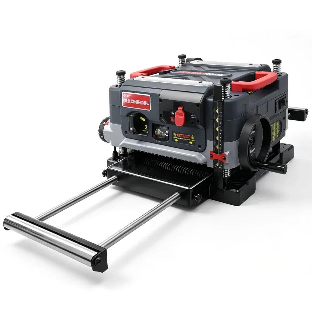 Machorool® FB132H 13" 2-Speed Thickness Planer with Helical Cutterhead - Findbuytool