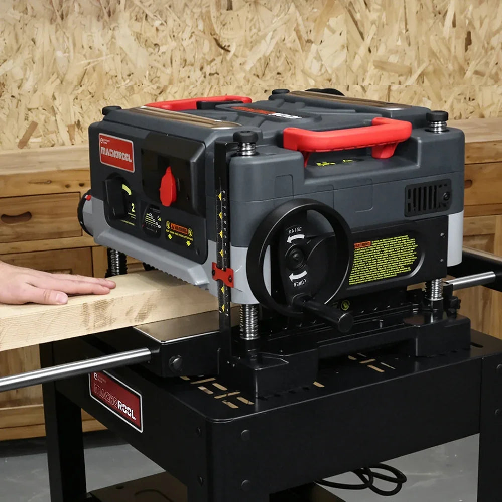 Machorool® FB132H 13" 2-Speed Thickness Planer with Helical Cutterhead - Findbuytool