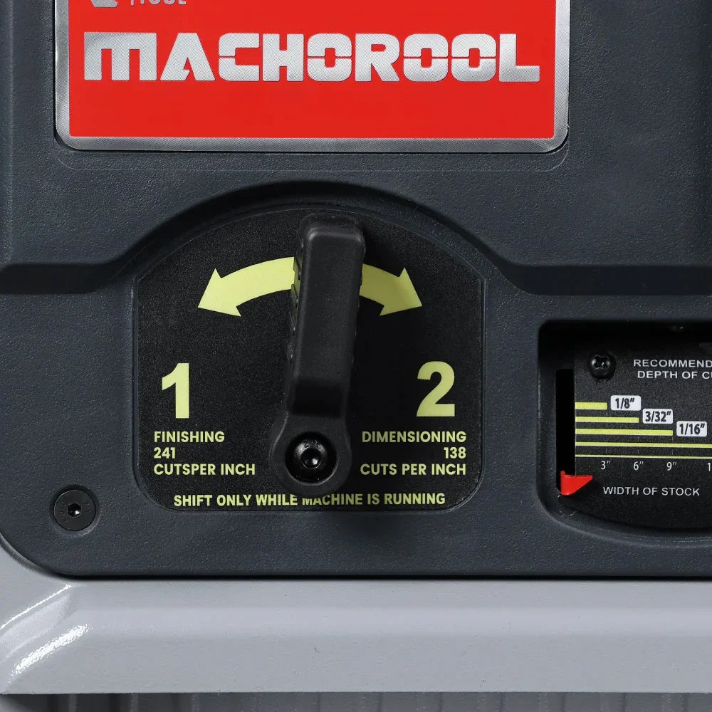 Machorool® FB132H 13" 2-Speed Thickness Planer with Helical Cutterhead