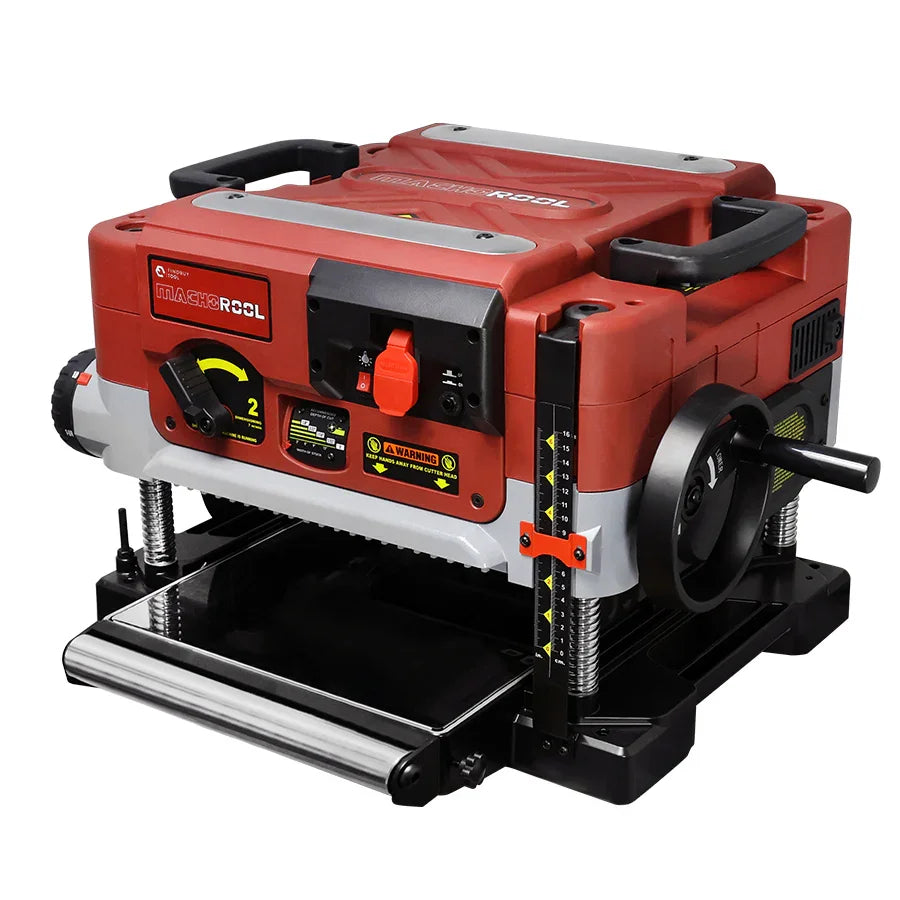 Machorool® FB132H 13" 2-Speed Thickness Planer with Helical Cutterhead - FindBuyTool
