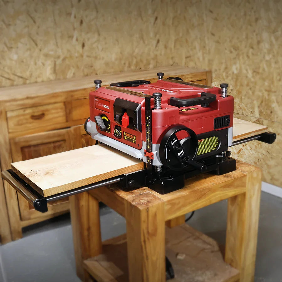 Machorool® FB132H 13" 2-Speed Thickness Planer with Helical Cutterhead - FindBuyTool