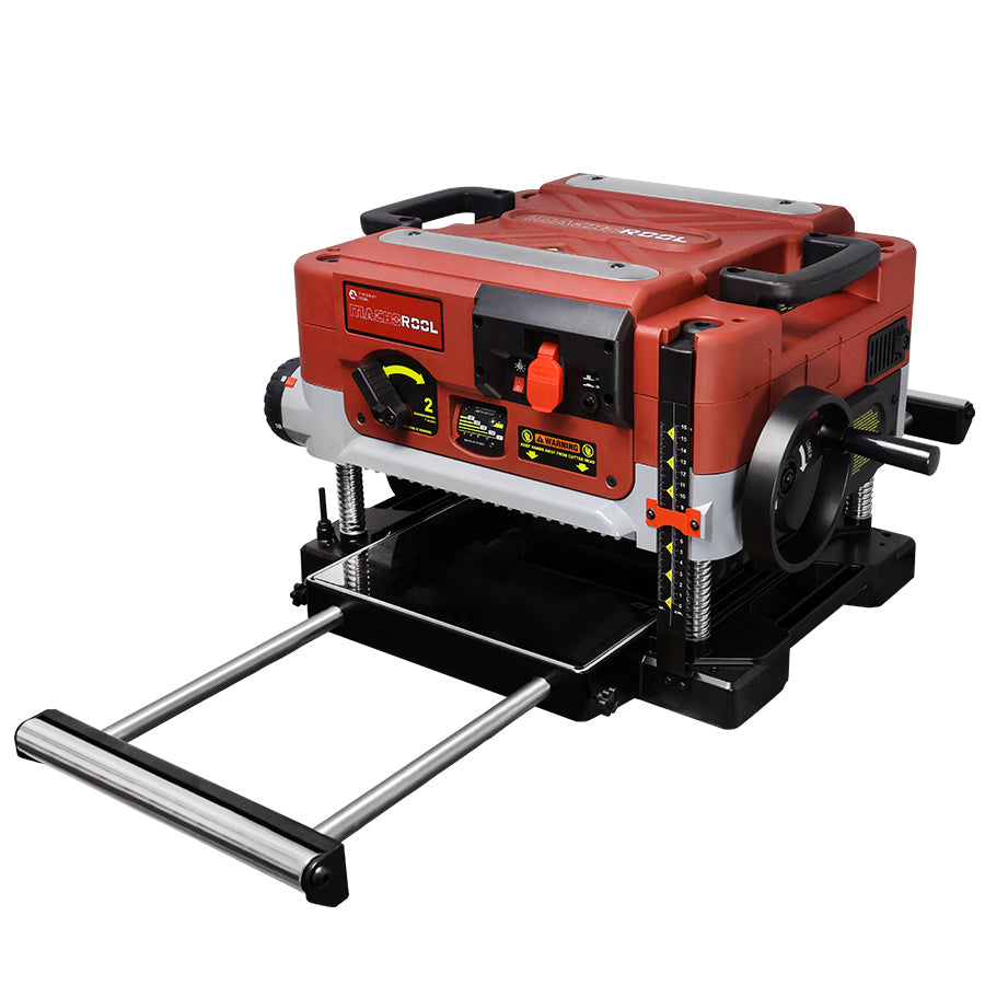 Machorool® FB132H 13" 2-Speed Thickness Planer with Helical Cutterhead - FindBuyTool