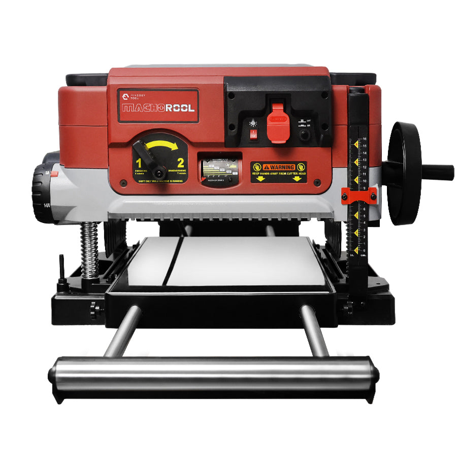 Machorool® FB132H 13" 2-Speed Thickness Planer with Helical Cutterhead - FindBuyTool
