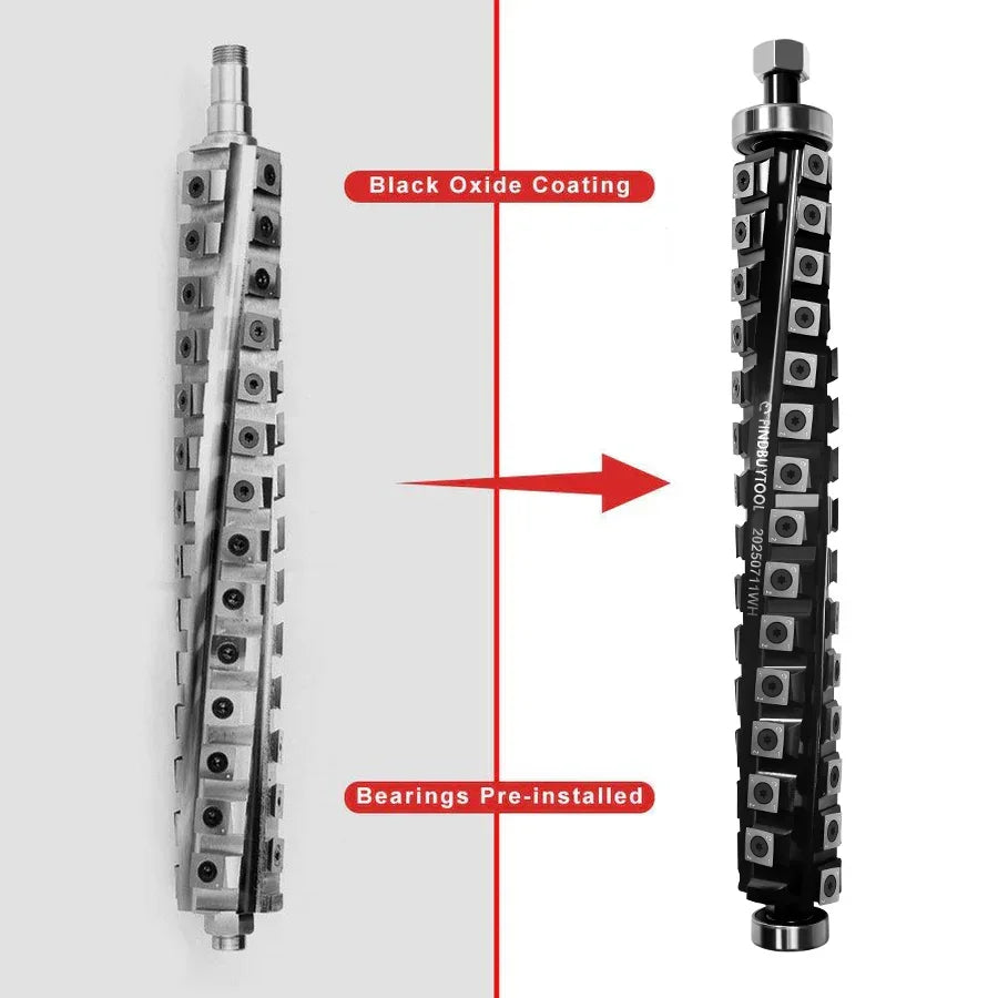 Cabezal de corte helicoidal para cepilladora de espesores DeWalt DW735/DW735X/DW735-XE, 4 filas - FindBuyTool