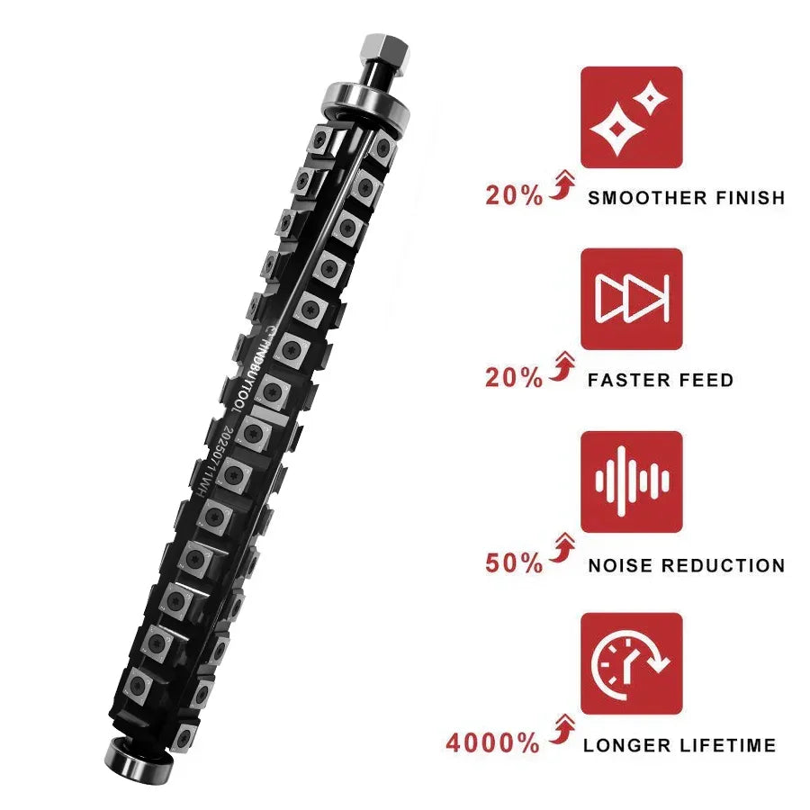 Cabezal de corte helicoidal para cepilladora de espesores DeWalt DW735/DW735X/DW735-XE, 4 filas - FindBuyTool