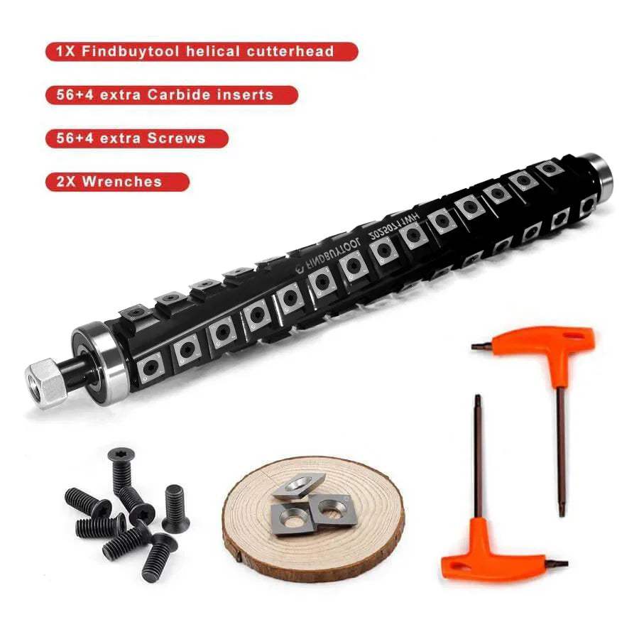 Helical Cutterhead for DeWalt DW735/DW735X/DW735-XE Thickness Planer, 4 Rows - FindBuyTool