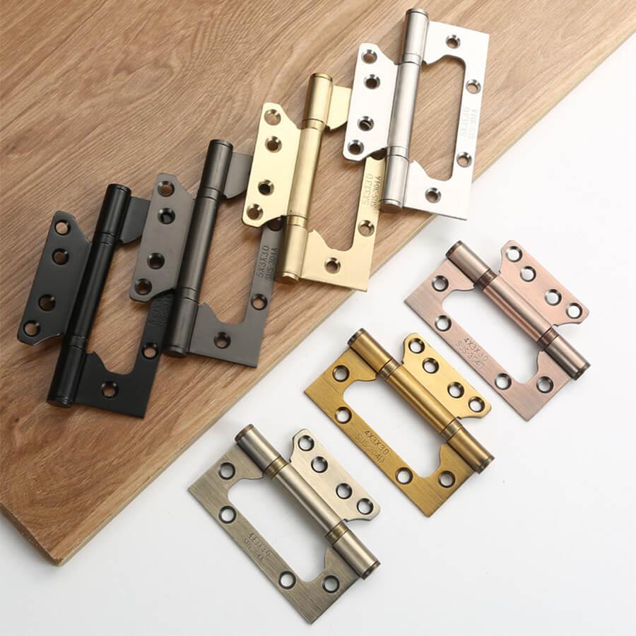 Stainless Steel Non-Mortise Hinge, 2 Pcs - FindBuyTool