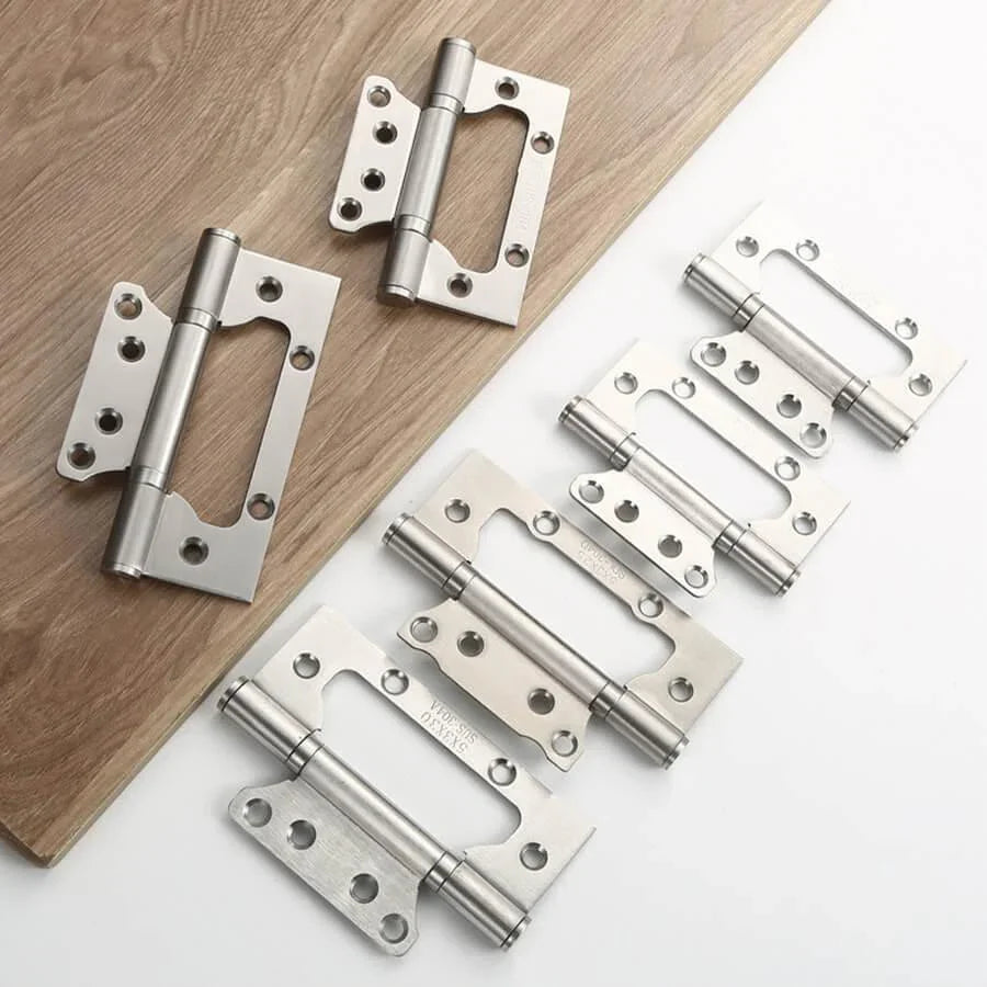 Stainless Steel Non-Mortise Hinge, 2 Pcs - FindBuyTool