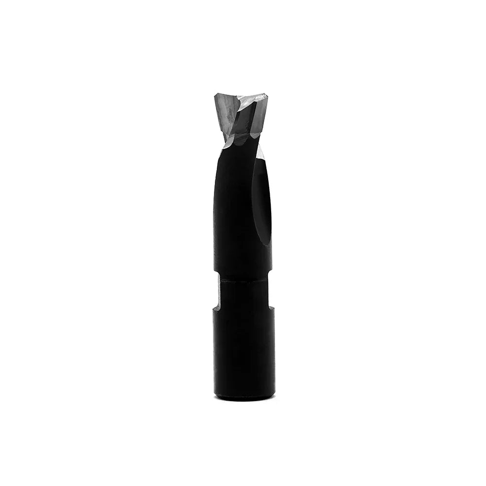 Precision woodworking router bit with sharp carbide tip for clean cuts