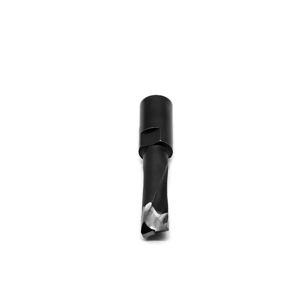 High-quality black woodworking drill bit with sharp metallic tip for precise projects