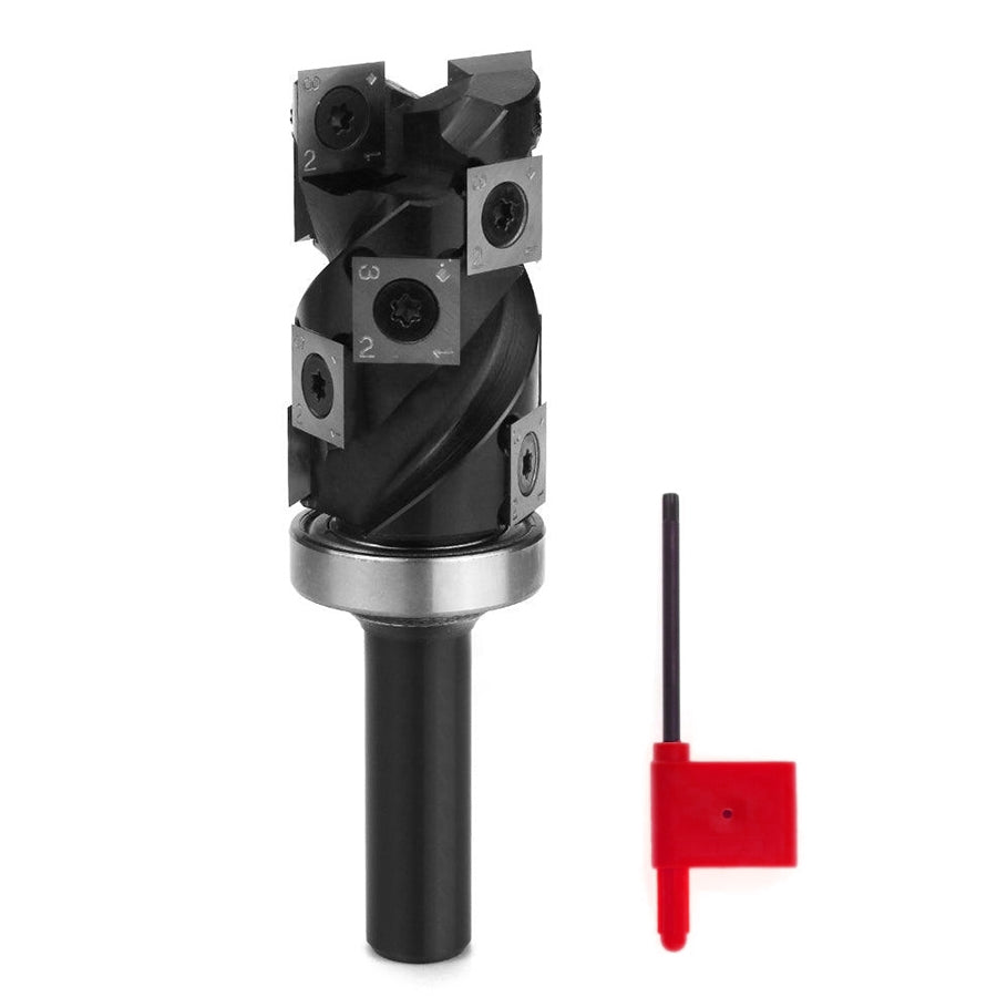 Spiral Flush Trim Router Bit with Carbide Insert, Top Bearing - FindBuyTool