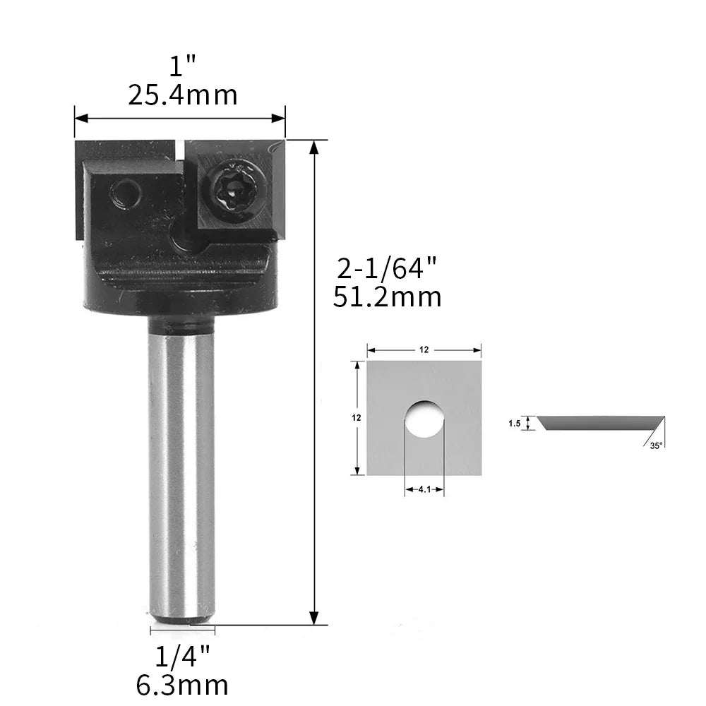 Spoilboard Surfacing Router Bit 2 Flutes With Carbide Insert - FindBuyTool