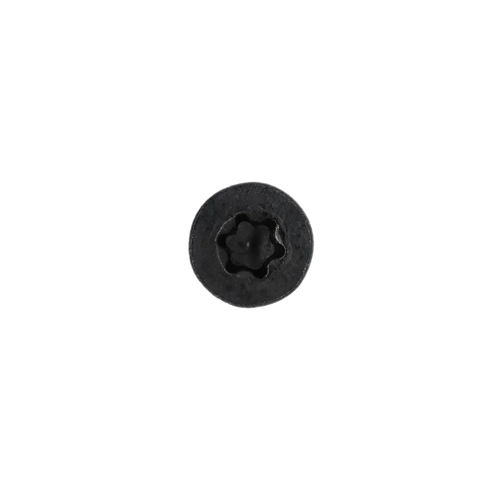 Black star-drive screw head for woodworking tools