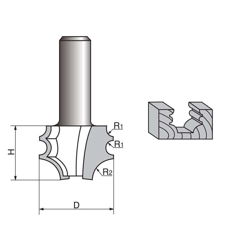 Architectural Molding Router Bit-0912M - FindBuyTool