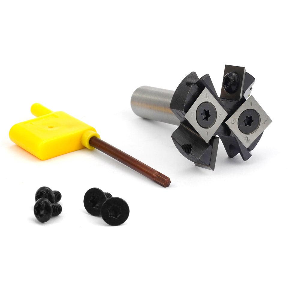 Bottom Cleaning Flattening Router Bit 2+2 Flutes with Carbide Insert - FindBuyTool