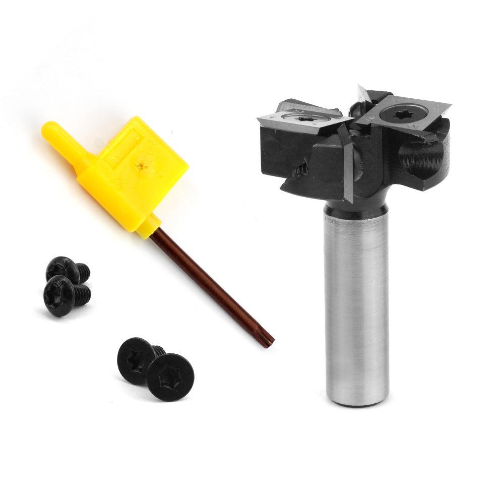 Bottom Cleaning Flattening Router Bit 2+2 Flutes with Carbide Insert - FindBuyTool