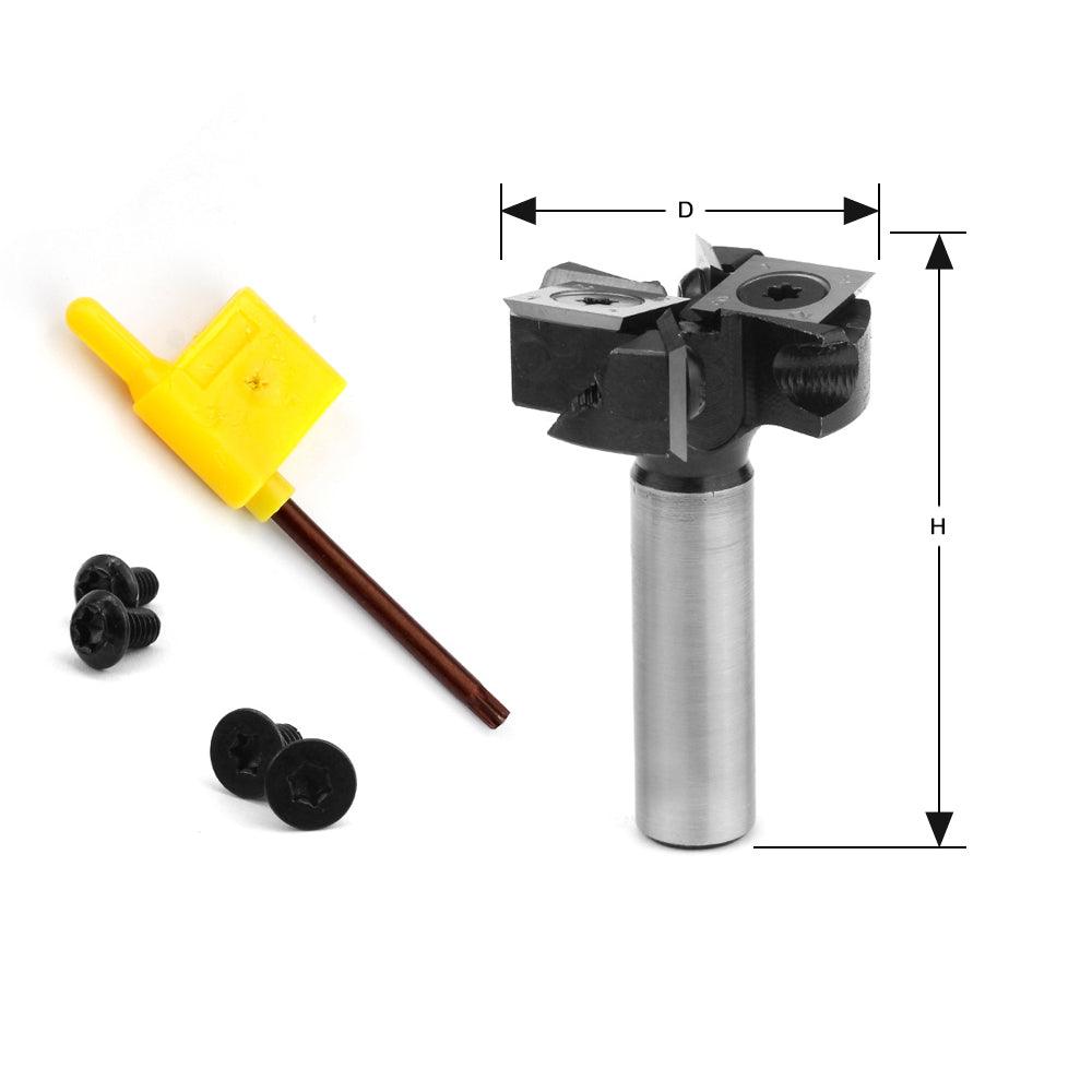 Bottom Cleaning Flattening Router Bit 2+2 Flutes with Carbide Insert - FindBuyTool