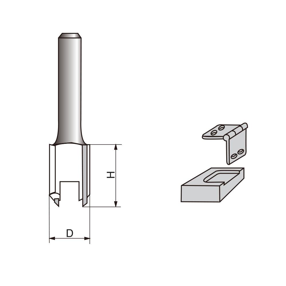 Bottom Cleaning Router Bit-1/2" to 1-1/4" Dia. x 19.05mm Height, 1/2" Shank - FindBuyTool