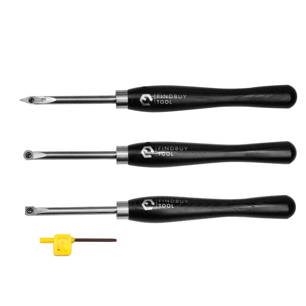 Carbide Woodturning Tool Set 3PC - FindBuyTool