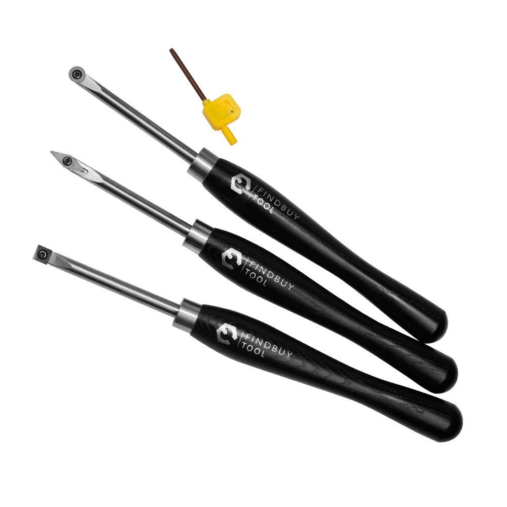 Carbide Woodturning Tool Set 3PC - FindBuyTool