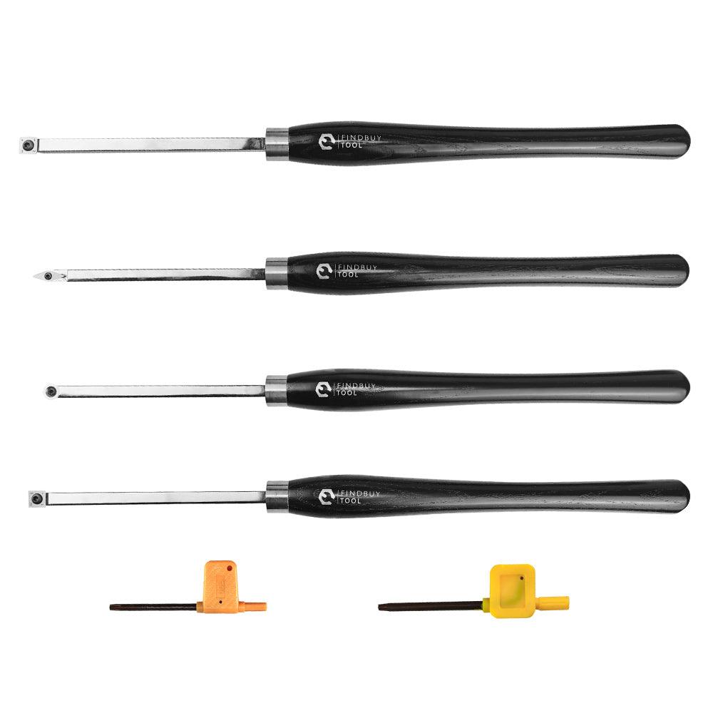 Carbide Woodturning Tool Set 4PC Full Size - FindBuyTool