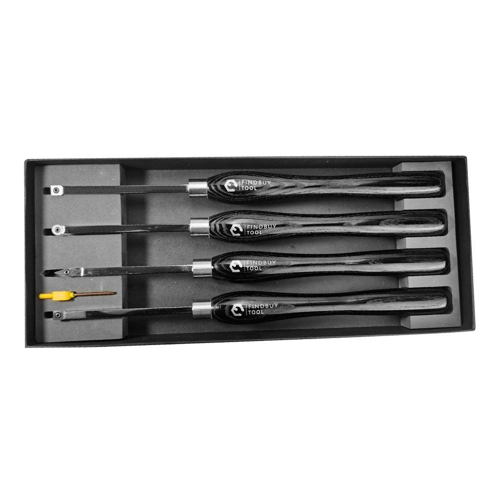 Carbide Woodturning Tool Set 4PC Mid Size - FindBuyTool